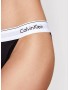 Γυναικείο Κυλοτάκι Ψηλόμεσο Calvin Klein  000QF4977A-001 High Leg Tanga, ΜΑΥΡΟ